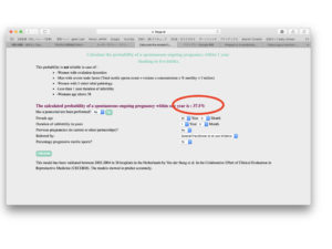 妊娠可能性予測結果